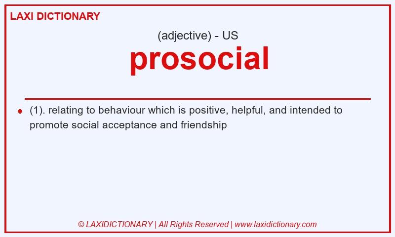 Definition prosocial in American English
