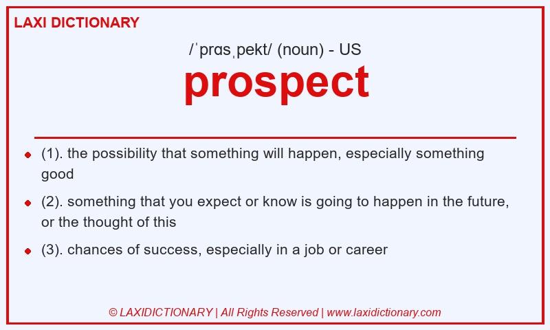 Definition prospect in American English