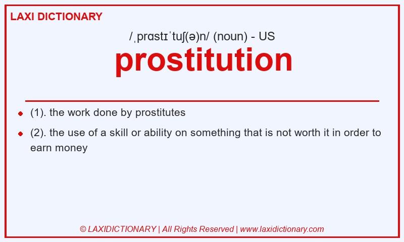 Definition prostitution in American English