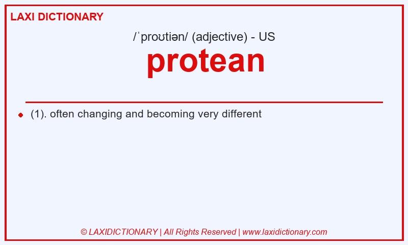 Definition protean in American English