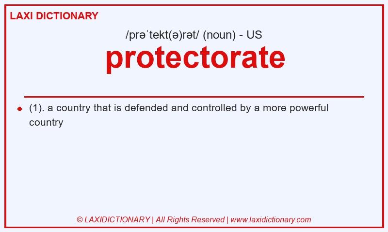 Definition protectorate in American English