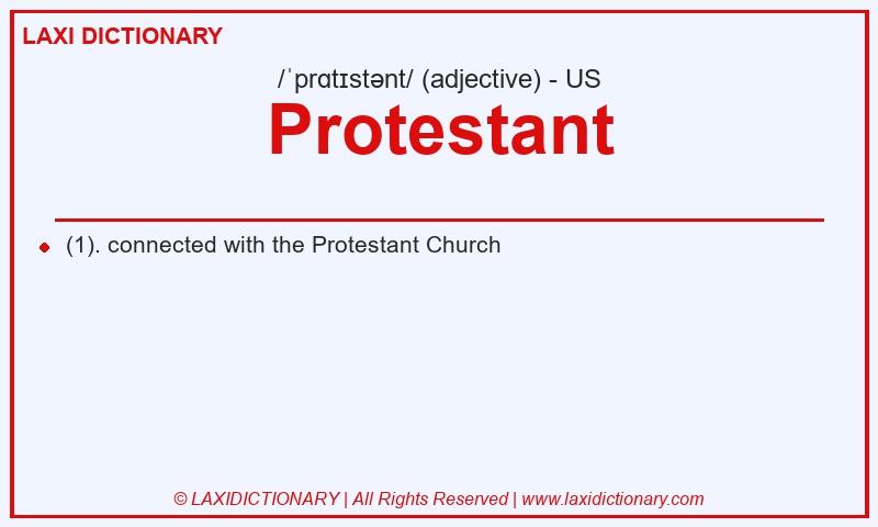 Definition Protestant in American English