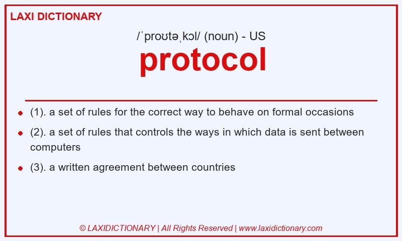 Definition protocol in American English