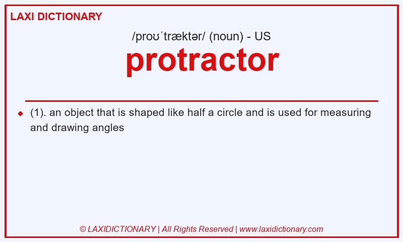 Definition protractor in American English
