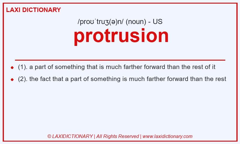 Definition protrusion in American English