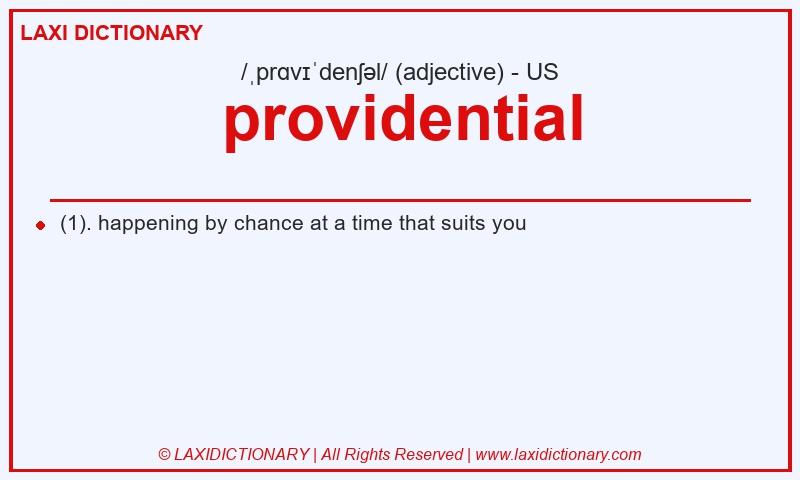 Definition providential in American English