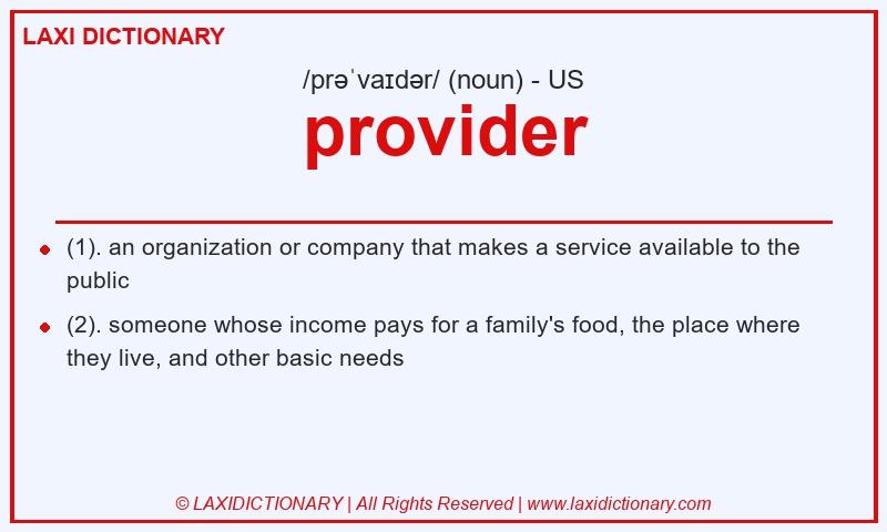 Definition provider in American English