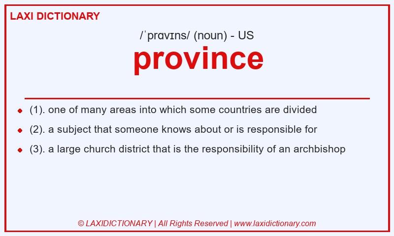 Definition province in American English