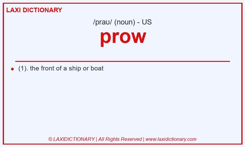 Definition prow in American English