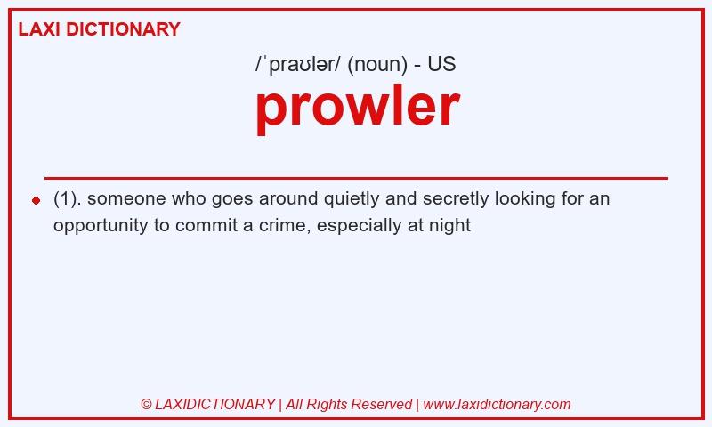 Definition prowler in American English