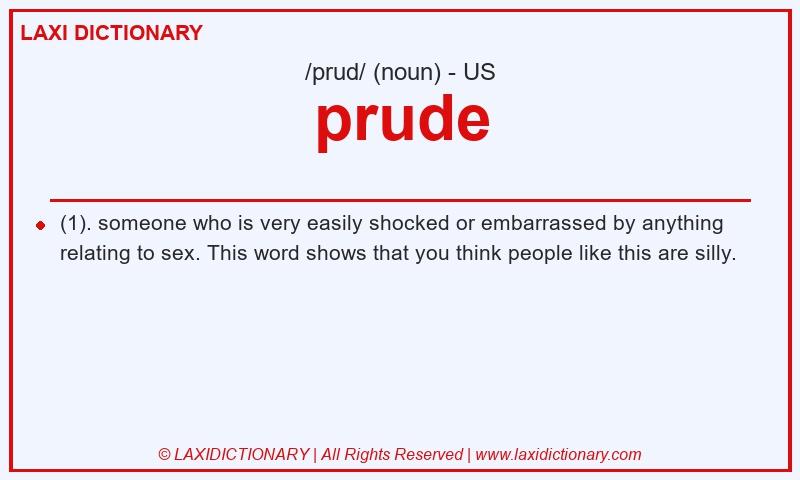 Definition prude in American English