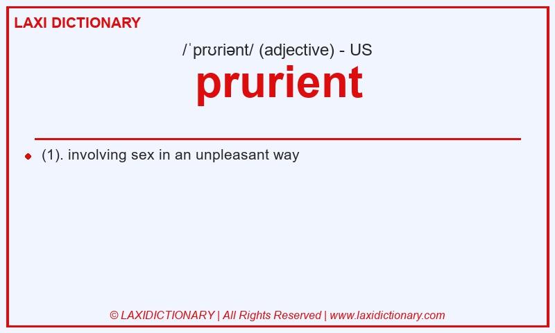 Definition prurient in American English
