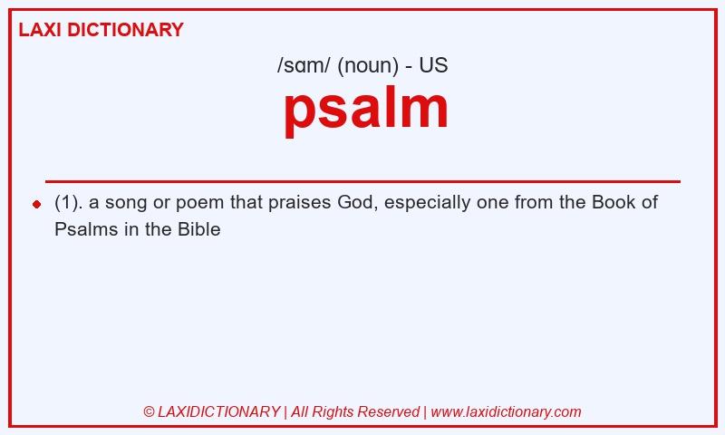 Definition psalm in American English