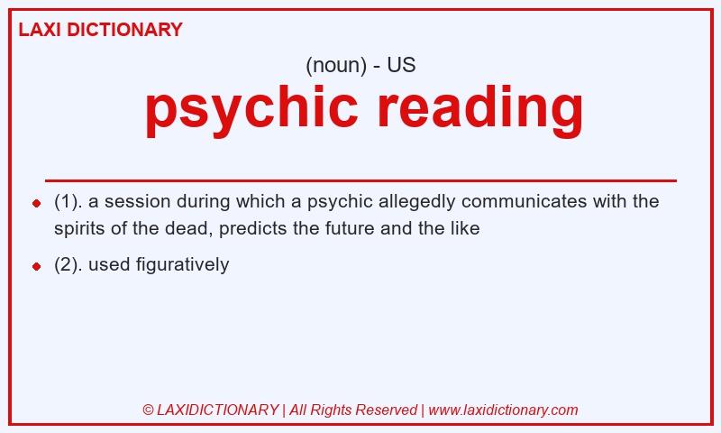 Definition psychic reading in American English