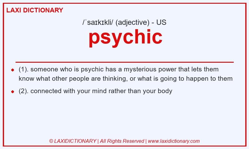 Definition psychic in American English