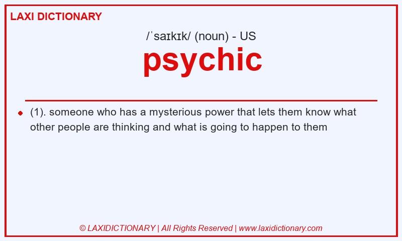 Definition psychic in American English