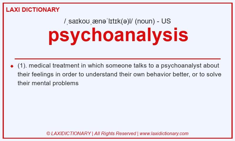 Definition psychoanalysis in American English