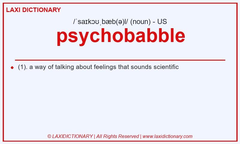 Definition psychobabble in American English