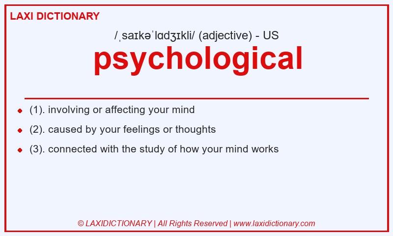 Definition psychological in American English