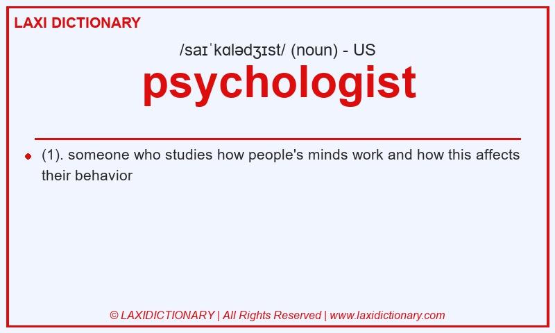 Definition psychologist in American English