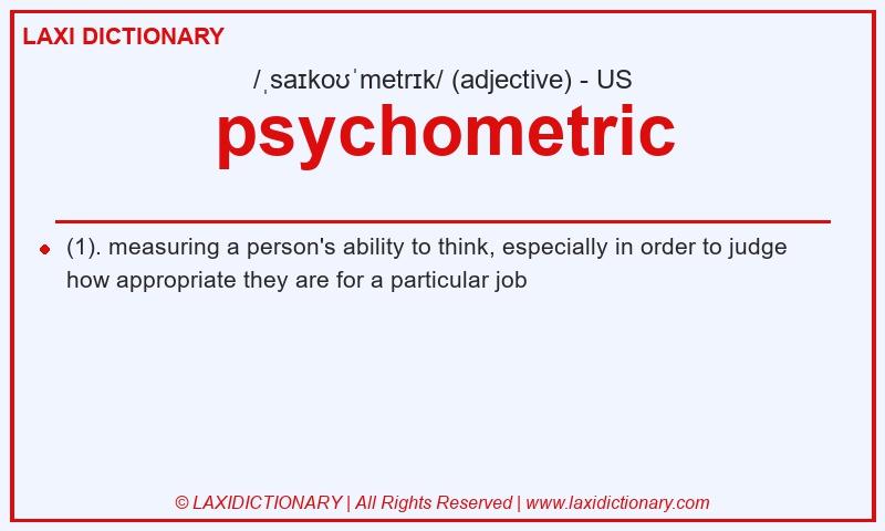 Definition psychometric in American English