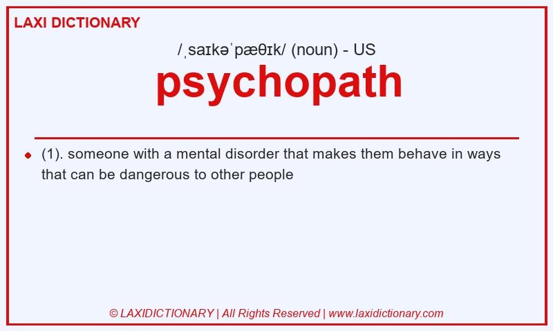 Definition psychopath in American English