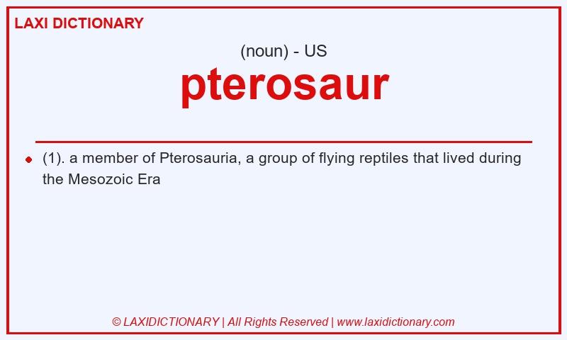 Definition pterosaur in American English