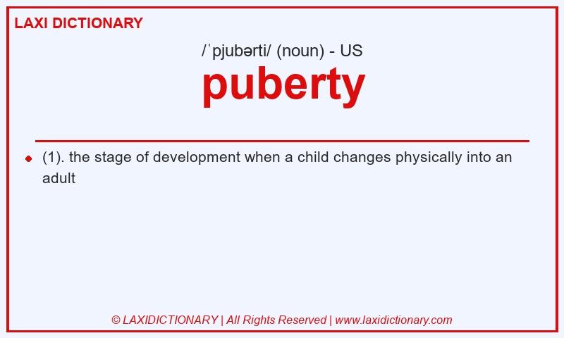 Definition puberty in American English