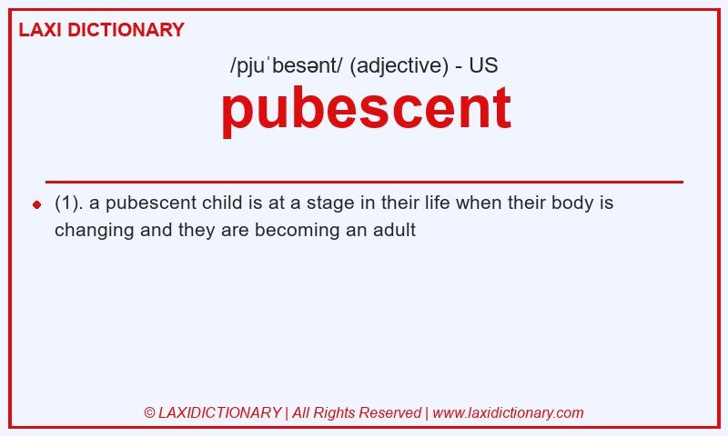 Definition pubescent in American English