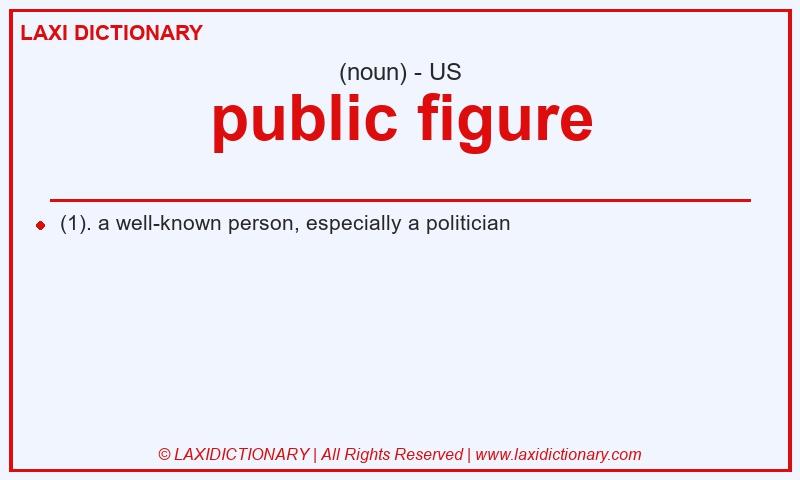 Definition public figure in American English