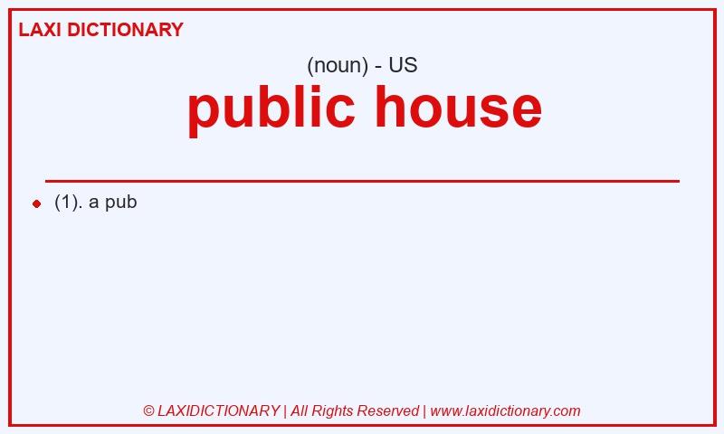 Definition public house in American English