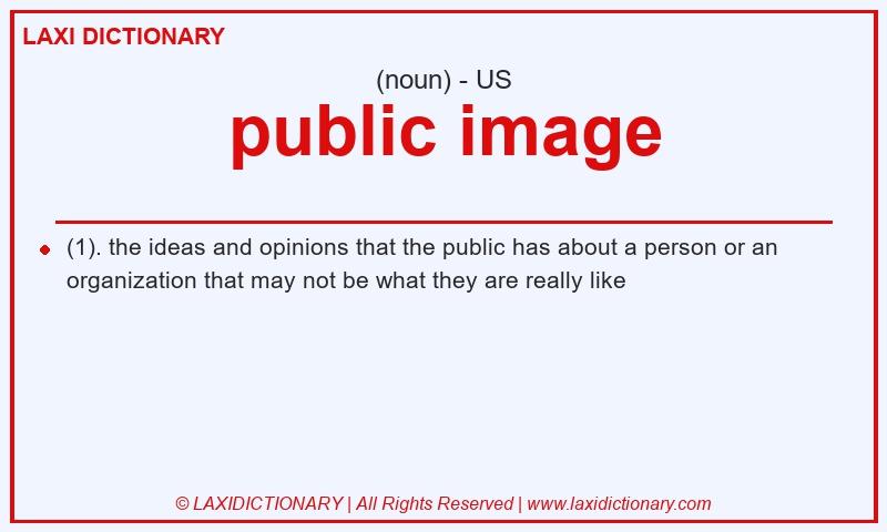 Definition public image in American English