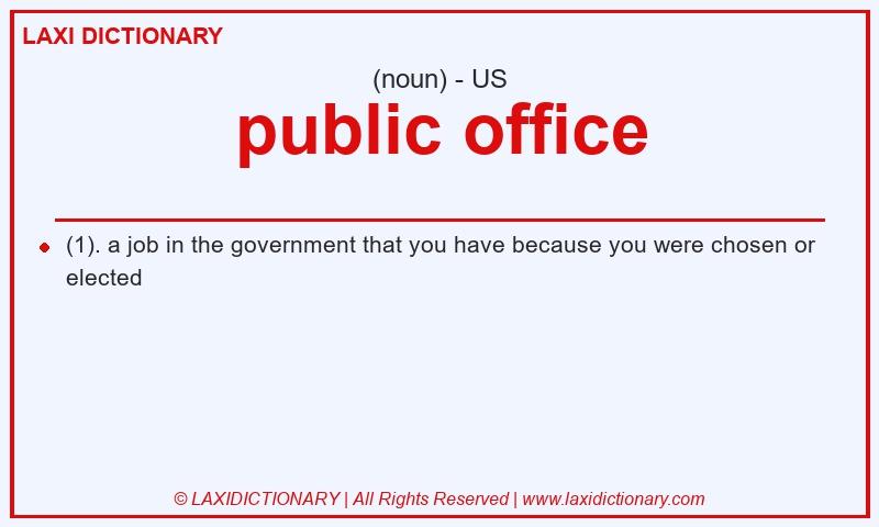 Definition public office in American English