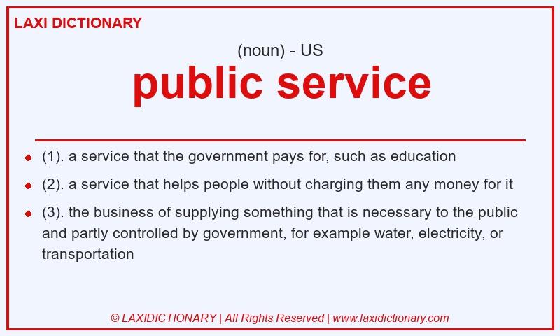 Definition public service in American English