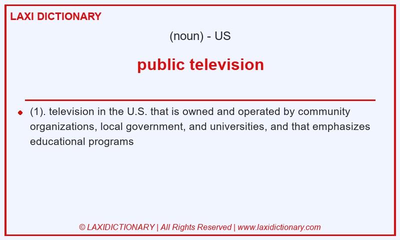 Definition public television in American English