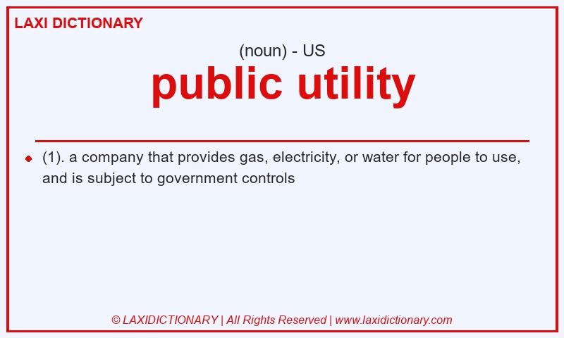 Definition public utility in American English