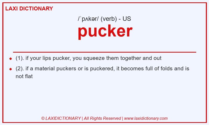 Definition pucker in American English