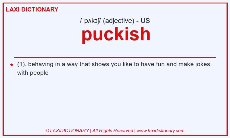 Definition puckish in American English