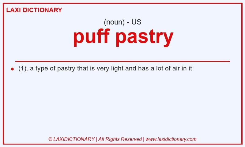 Definition puff pastry in American English