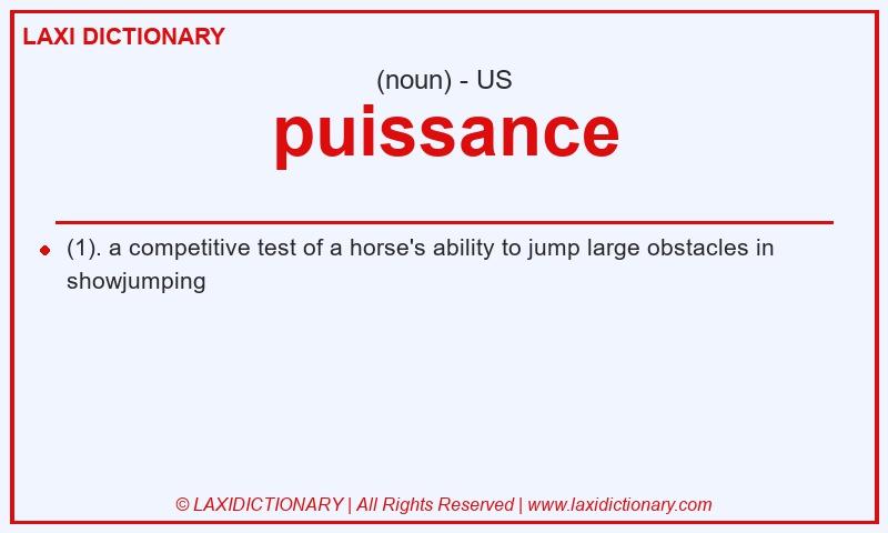 Definition puissance in American English