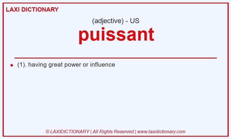 Definition puissant in American English