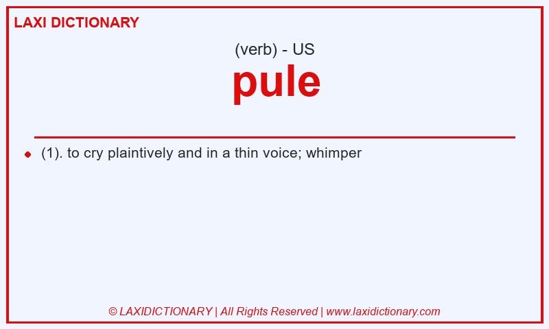 Definition pule in American English