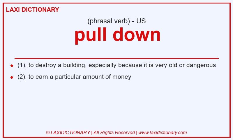 Definition pull down in American English