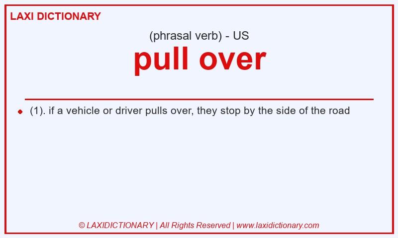 Definition pull over in American English