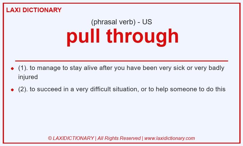 Definition pull through in American English