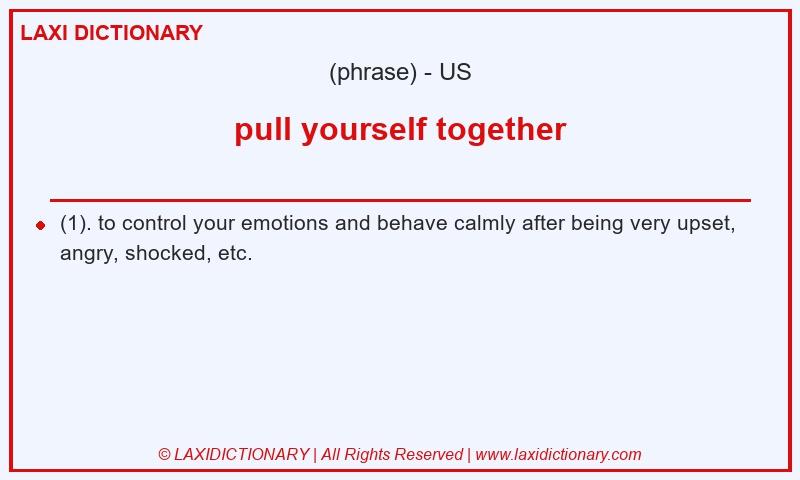 Definition pull yourself together in American English