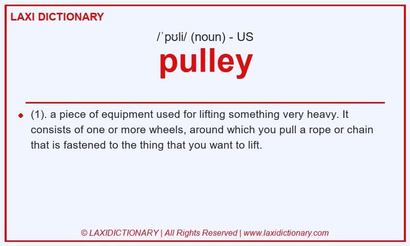 Definition pulley in American English