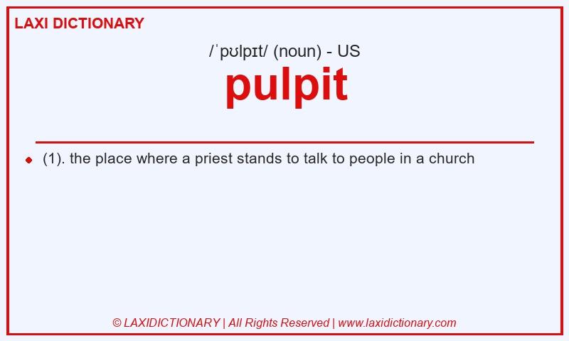 Definition pulpit in American English