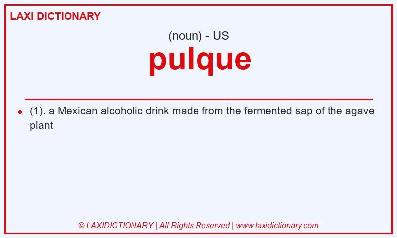 Definition pulque in American English