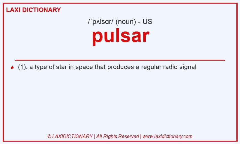 Definition pulsar in American English
